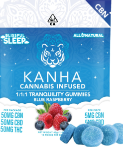 Buy Kanha Gummies Tranquility (50mg CBD/50mg THC/50mg CBN) [10pk]